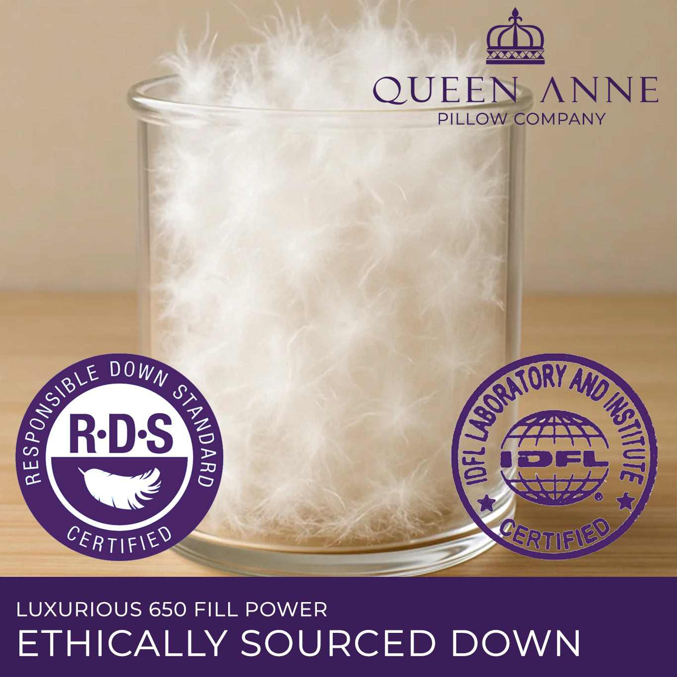 The Original Queen Anne Pillow - 100% Ethical Goose Down