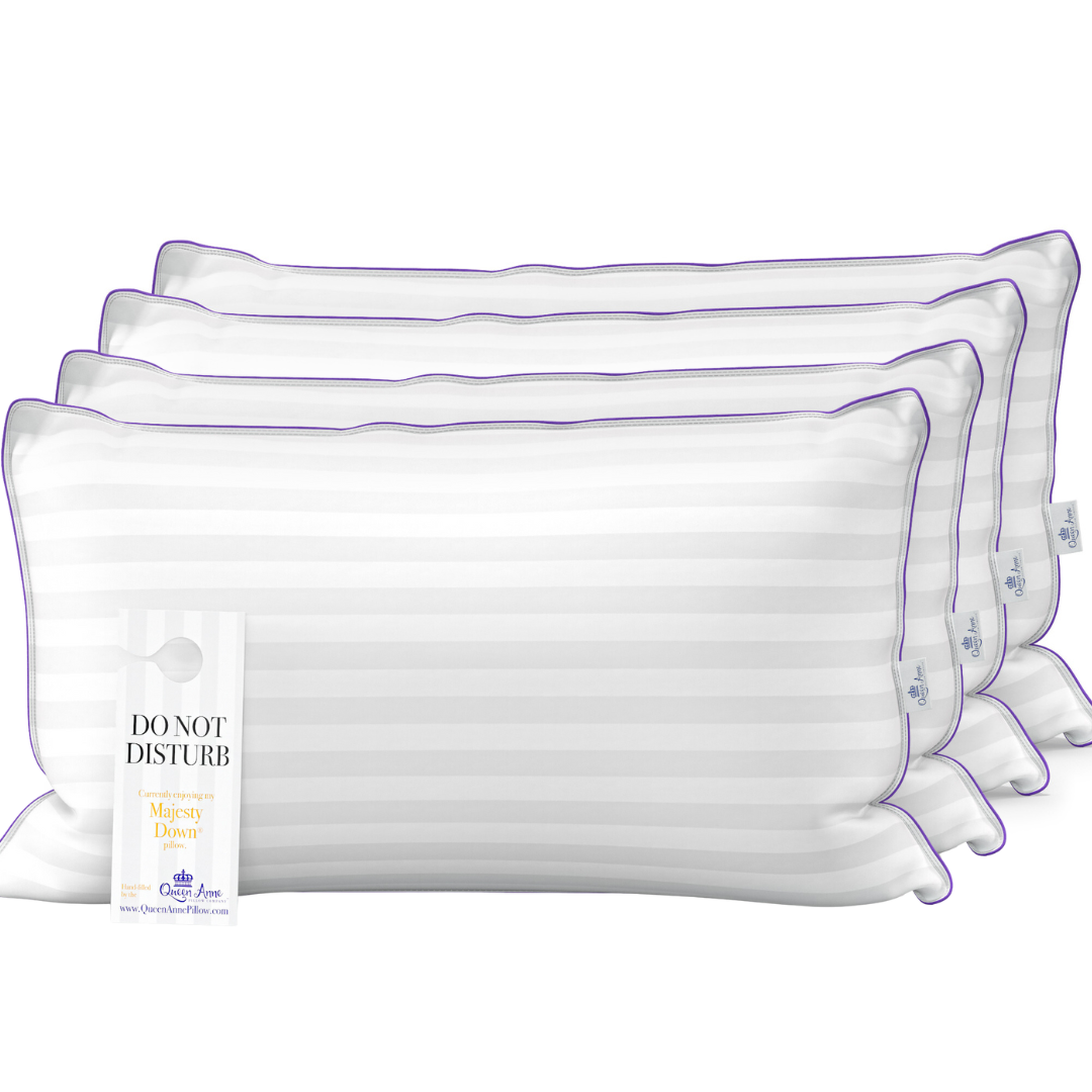 Majesty Down – Synthetic Down Hypoallergenic Pillows - Set of Four