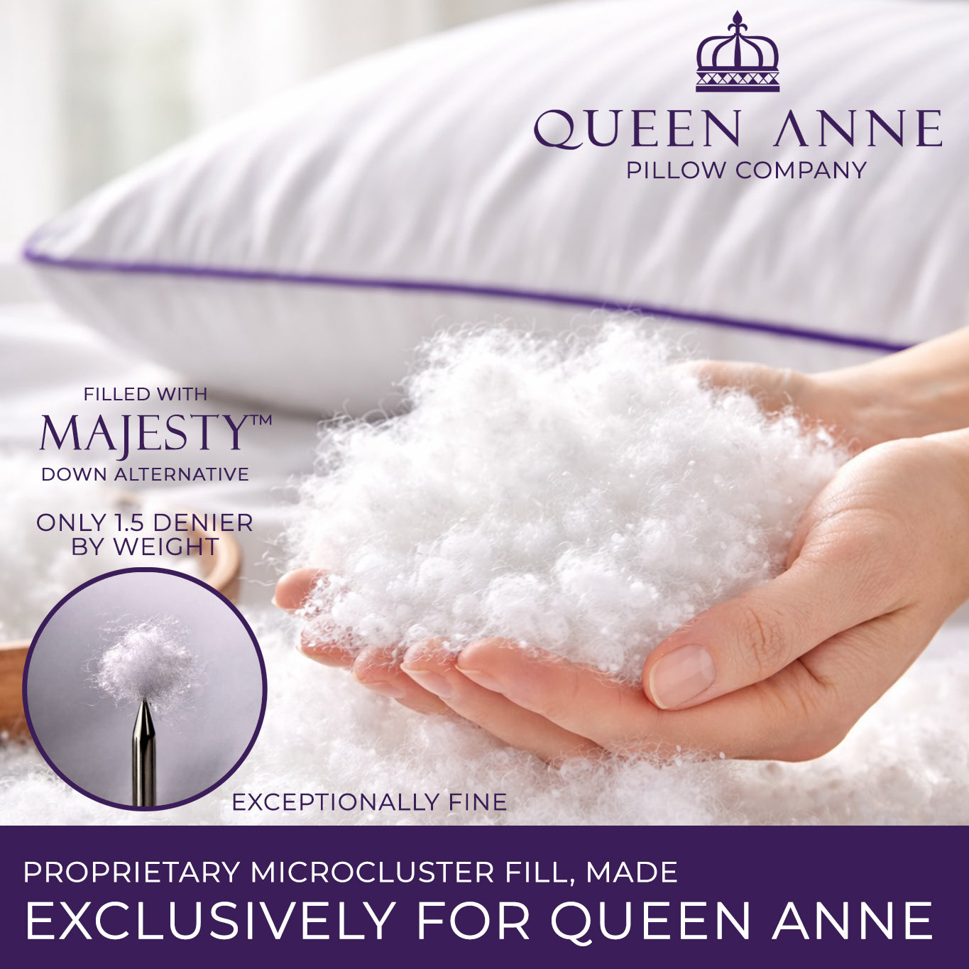 Majesty™ Down Alternative Hypoallergenic Pillow (Adjustable)