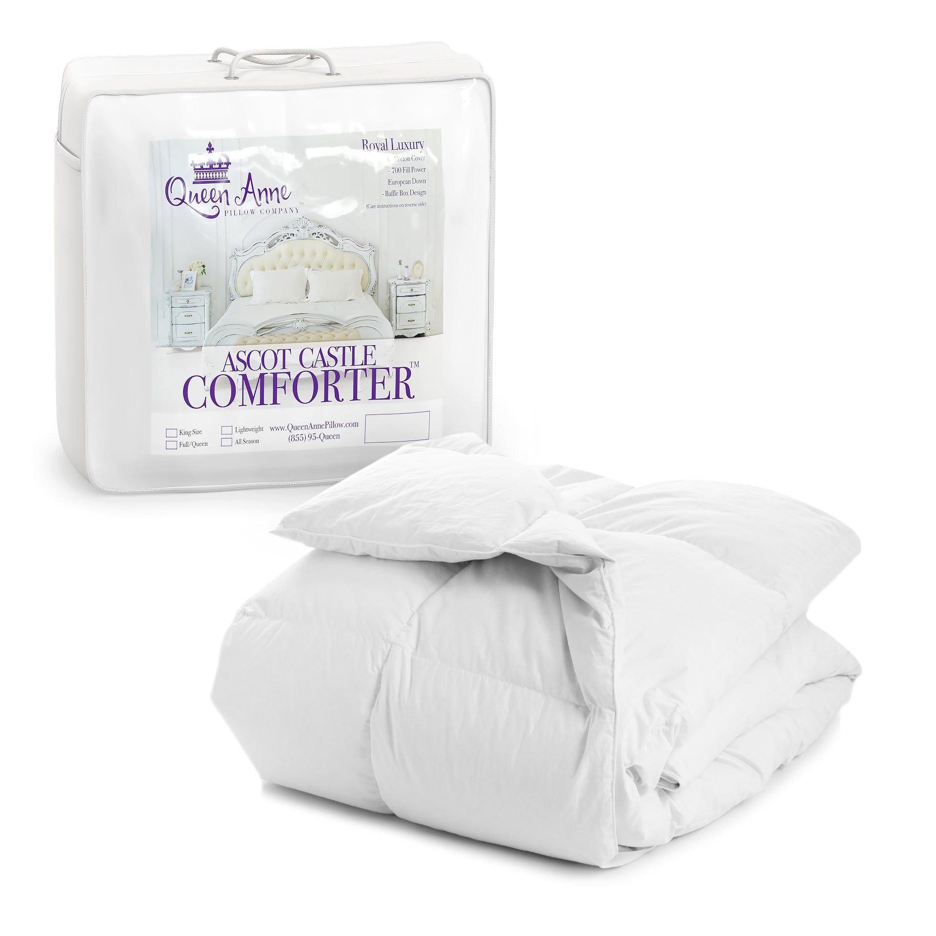 Ascot Castle White Goose Down Comforter