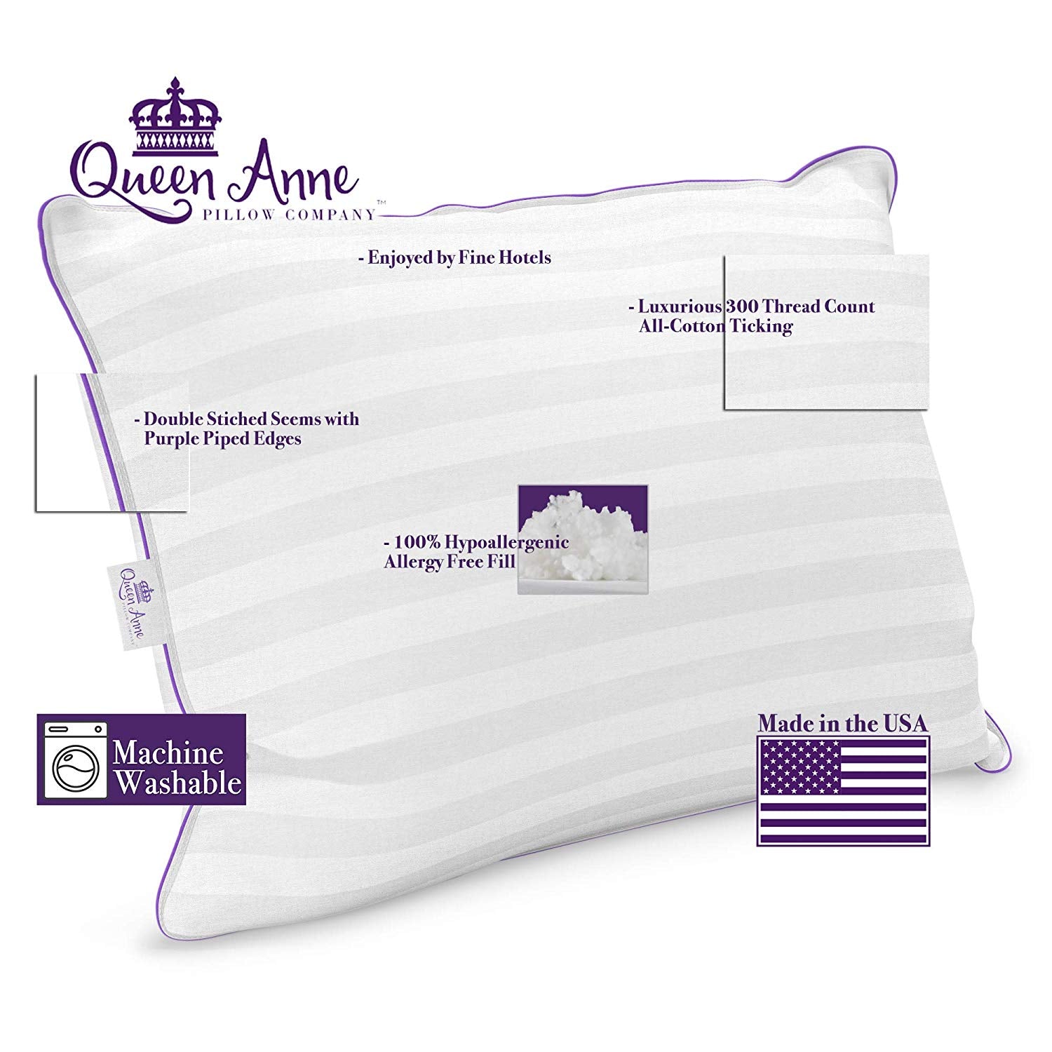 Majesty Down - Synthetic Down Hypoallergenic Pillow