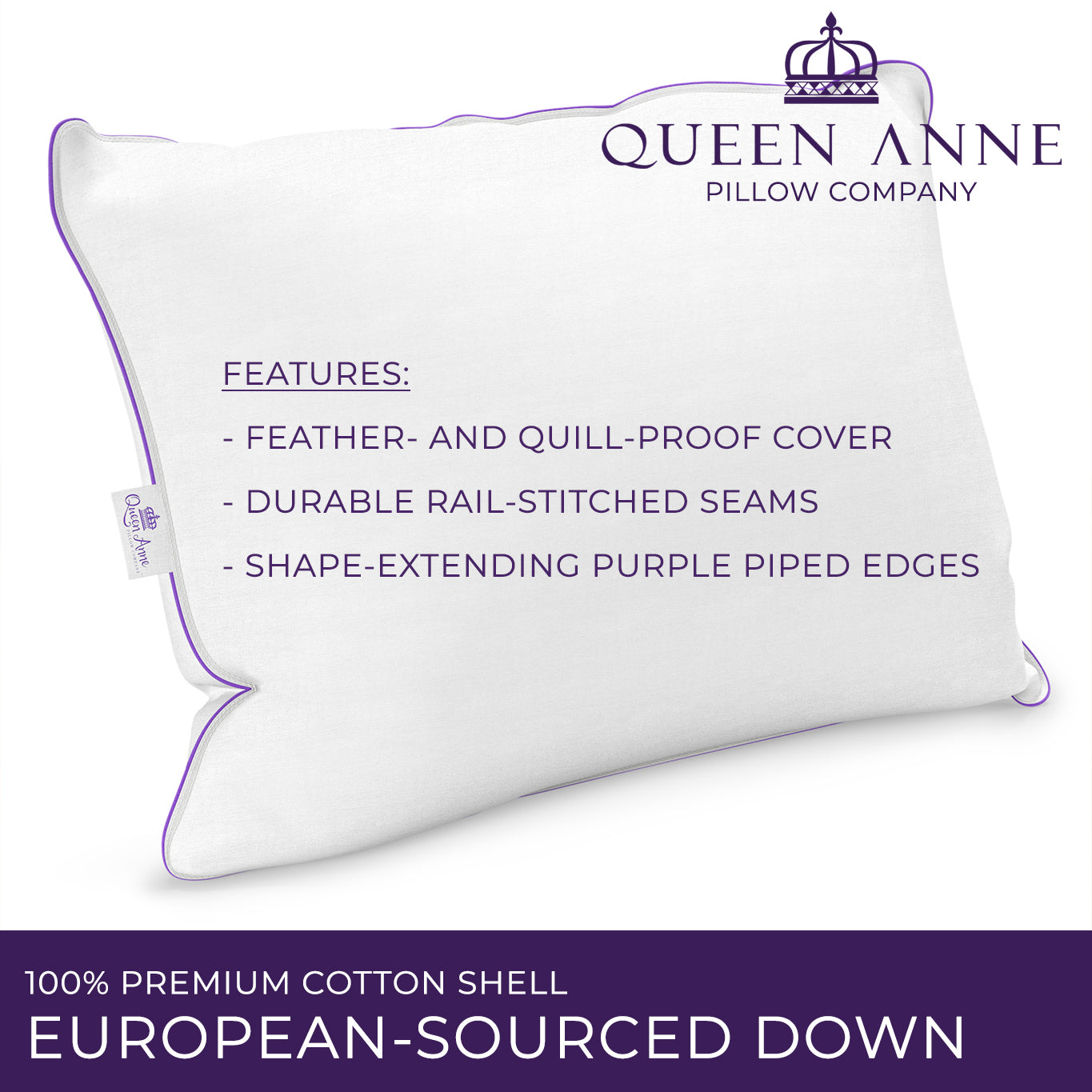 The Original Queen Anne Pillow - 100% Ethical Goose Down