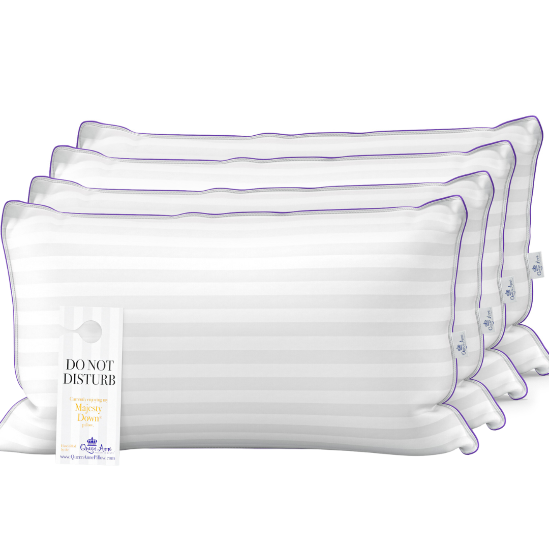 4-Pack Hypoallergenic Down-Alternative Bed Pillow Queen