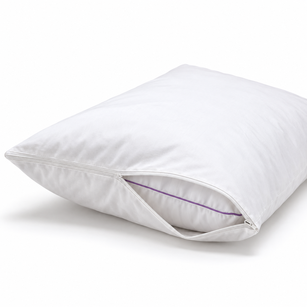 Queen Anne 100% Cotton Zippered Pillow Protectors, Set of 2