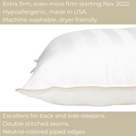 The LoftKing Extra Firm Density Pillow - Queen Anne Bedroom Company