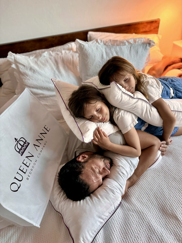 Creator holding Queen Anne pillows